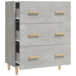 Berkfield Home Sideboard Concrete Grey 70x34x90 cm Engineered Wood - Size: 70 x 34 x 90 cm - thumbnail 5