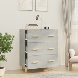 Berkfield Home Sideboard Concrete Grey 70x34x90 cm Engineered Wood - Size: 70 x 34 x 90 cm - thumbnail 6