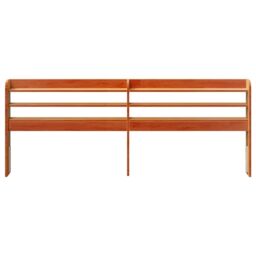 Berkfield Home Headboard with Shelves Wax Brown 200 cm Solid Wood Pine - thumbnail 3