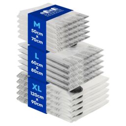 Harbour Housewares Vacuum Storage Bags - 3 Sizes - White - Pack of 15 - thumbnail 1