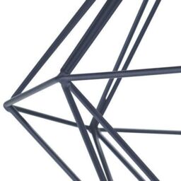 Happy Homewares Industrial Basket Cage Designed Metal Ceiling Pendant Light Shade in Black - thumbnail 2