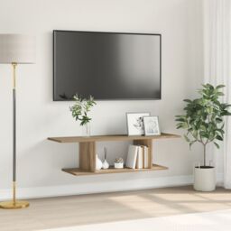 Berkfield Home TV Cabinet with Shelf Brown 103 x 30 x 26.5 cm Engineered wood - thumbnail 1