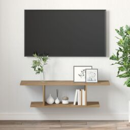 Berkfield Home TV Cabinet with Shelf Brown 103 x 30 x 26.5 cm Engineered wood - thumbnail 4