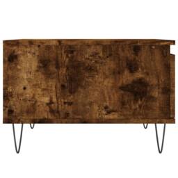 Berkfield Home Modern Coffee Table Smoked Oak 55x55x36.5 cm Engineered Wood in Brown - thumbnail 7