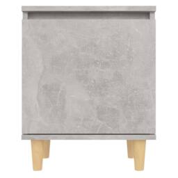 Berkfield Home Sturdy Bed Cabinets with Solid Wood Legs 2pcs Concrete Grey 40x30x50cm - Size: 40 x 30 x 50 cm - thumbnail 7