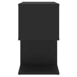 Berkfield Home Elegant Bedside Cabinet Black 50x30x51.5 cm Engineered Wood - thumbnail 6