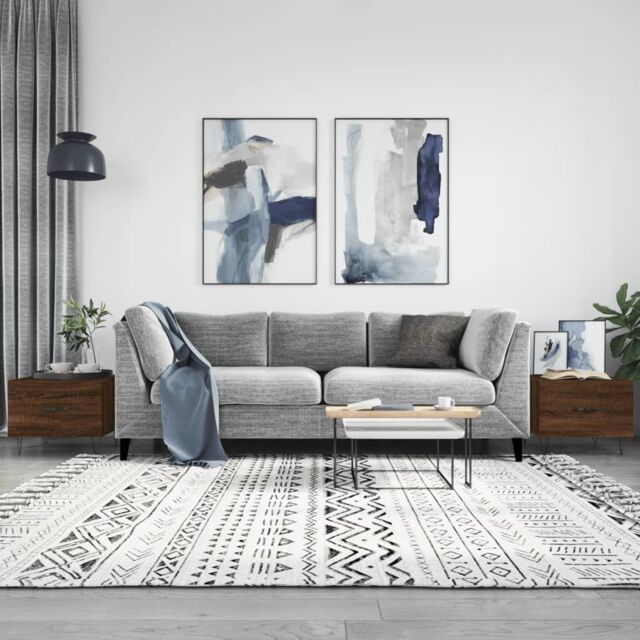 Berkfield Home Coffee Tables 2 pcs Brown Oak 50x50x40 cm Engineered Wood - Size: 50 x 50 x 40 cm - image 1