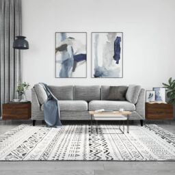 Berkfield Home Coffee Tables 2 pcs Brown Oak 50x50x40 cm Engineered Wood - Size: 50 x 50 x 40 cm - thumbnail 1