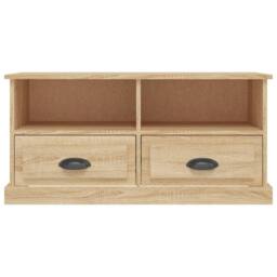 Berkfield Home TV Cabinet Sonoma Oak 93x35.5x45 cm Engineered Wood in Light Brown - thumbnail 6