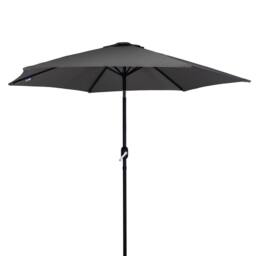 Charles Bentley Garden Metal Patio Umbrella Parasol With Crank & Tilt - Colours in Grey - thumbnail 5