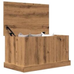 Berkfield Home Storage Box Artisan Oak 70x40x38 cm Engineered Wood in Brown - Size: 70 x 40 x 38 cm - thumbnail 4