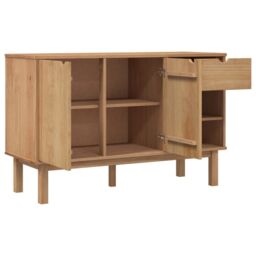 Berkfield Home Sideboard OTTA 114x43x73.5 cm Solid Wood Pine in Brown - thumbnail 4