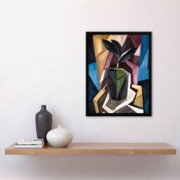 "Artery8 Rubber Plant Abstract Painting Hartley Framed Wall Art Print - Size: W12"" x H16""" - thumbnail 4