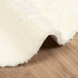 Berkfield Home Shaggy Rug High Pile NAVARRA Cream 100x100 cm Polyester - Size: Medium - thumbnail 5