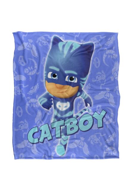 Hasbro PJ Masks Kids Catboy Character Silky Touch Blanket 152x127cm in White - Size: 152x127 cm - image 1