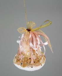Shatchi Bell Pink 8x10cm - Christmas Hanging Decoration - Size: 8x10 cm - thumbnail 3