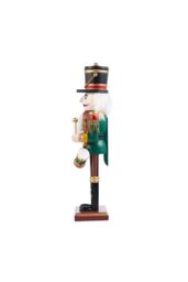 Living and Home Wooden Nutcracker Soldier Figurine Christmas Ornament in Red - thumbnail 4