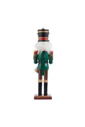 Living and Home Wooden Nutcracker Soldier Figurine Christmas Ornament in Red - thumbnail 5