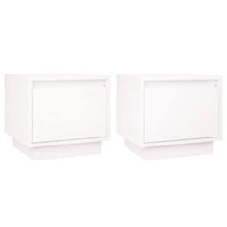 Berkfield Home Bedside Cabinets 2 pcs White 35x34x32 cm Solid Wood Pine - Size: 35 x 34 x 32 cm - thumbnail 1