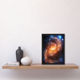 Artery8 Wall Art Print Spiral Galaxy Dust Cloud Stars Space Universe Art Framed Poster in Black - Size: A4 - thumbnail 4
