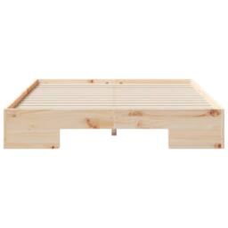 Berkfield Home Floor Bed Frame with Storage Brown 120 x 190 cm Solid pine wood in Light Tan - thumbnail 5