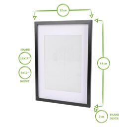 "Nicola Spring 3x Photo Frame with White A4 Mount - A3 (12"" x 17"") Picture Display" - thumbnail 6