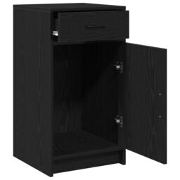 Berkfield Home Sideboard Black Oak 40x41x75 cm Engineered Wood - Size: 40 x 41 x 75 cm - thumbnail 5