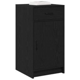 Berkfield Home Sideboard Black Oak 40x41x75 cm Engineered Wood - Size: 40 x 41 x 75 cm - thumbnail 3