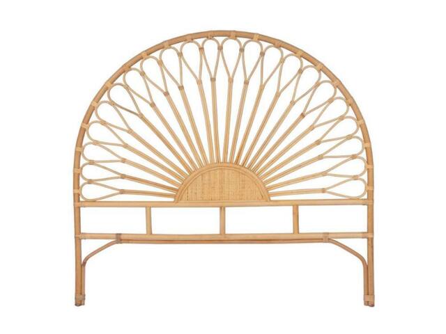 Vente-unique Headboard 140 Cm - Rattan - Natural - SOLIA in Light Oak - Size: Double - image 1