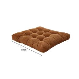 Kelvenix Coffee-Corduroy 50cm Large Dining Pad Garden Thick Corduroy Seat in Brown - Size: 100 cm x 190 cm - thumbnail 2