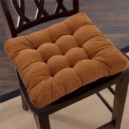 Kelvenix Coffee-Corduroy 50cm Large Dining Pad Garden Thick Corduroy Seat in Brown - Size: 100 cm x 190 cm - thumbnail 3
