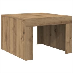 Berkfield Home Coffee Table Artisan oak 50 x 50 x 35 cm Engineered wood in Brown - thumbnail 2