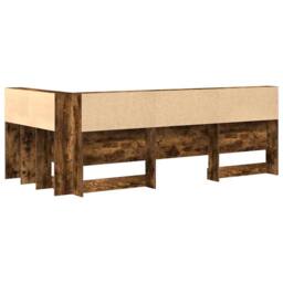 Berkfield Home Storage Headboard with Shelf Smoked oak 80 cm Engineered wood in Brown - thumbnail 8