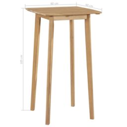 Berkfield Home 5 Piece Outdoor Dining Set Solid Acacia Wood in Brown - thumbnail 6