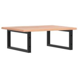 Berkfield Home Basin Shelf Wall Mounted Steel & Solid Wood Oak in Brown - thumbnail 6