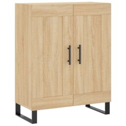 Berkfield Home Sideboard Sonoma Oak 69.5x34x90 cm Engineered Wood in Brown - thumbnail 2