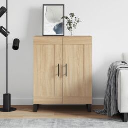 Berkfield Home Sideboard Sonoma Oak 69.5x34x90 cm Engineered Wood in Brown - thumbnail 1