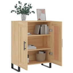 Berkfield Home Sideboard Sonoma Oak 69.5x34x90 cm Engineered Wood in Brown - thumbnail 4