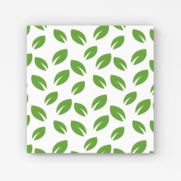 Warren Reed - Designer Leaves Pattern Canvas in Green - Size: w10 inch x h10 inch - thumbnail 1