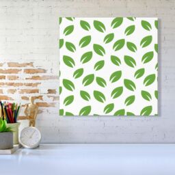Warren Reed - Designer Leaves Pattern Canvas in Green - Size: w10 inch x h10 inch - thumbnail 2