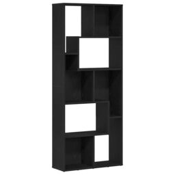 Berkfield Home Bookcase Black Oak 67x24x161 cm Engineered Wood - Size: 67 x 24 x 161 cm - thumbnail 2