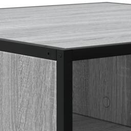 Berkfield Home Durable Coffee Table Grey Sonoma 80x80x30 cm Engineered Wood & Metal - Size: 80 x 80 x 30 cm - thumbnail 8