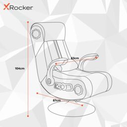 X Rocker Deluxe Console Gaming Chair Upholstered with 4.1 Surround Speakers in Black - thumbnail 6