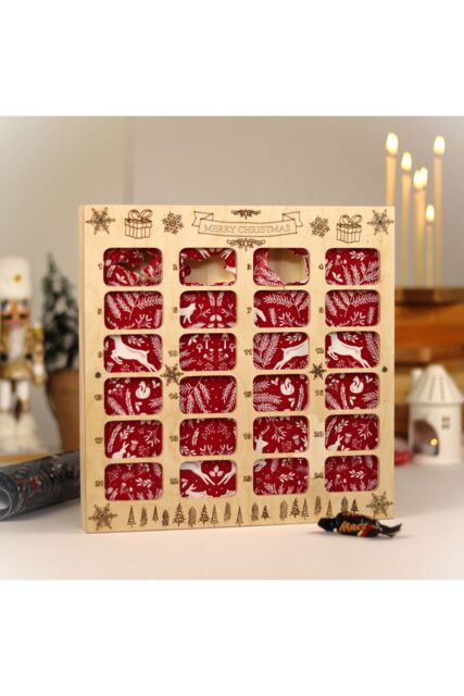 MijMoj Design Reusable Wooden Merry Christmas Advent Calendar in Natural - image 1