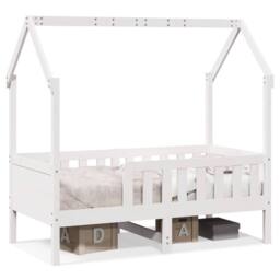 Berkfield Home Kids' House Bed Frame without Mattress White 80x160 cm Pine - thumbnail 3