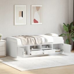 Berkfield Home Daybed with Drawers without Mattress White 90x190 cm Single - thumbnail 1