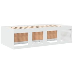 Berkfield Home Daybed with Drawers without Mattress White 90x190 cm Single - thumbnail 6