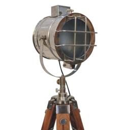Wyld Haus Ferrara Chrome Caged Spotlight Tripod Floor Lamp in Metallic Silver - thumbnail 5
