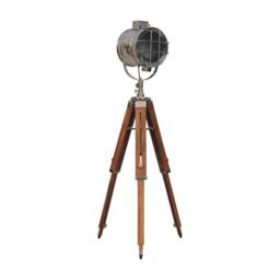 Wyld Haus Ferrara Chrome Caged Spotlight Tripod Floor Lamp in Metallic Silver - thumbnail 3