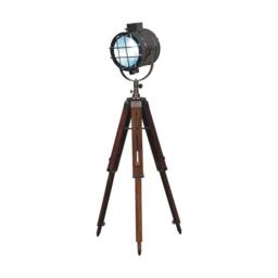 Wyld Haus Ferrara Chrome Caged Spotlight Tripod Floor Lamp in Metallic Silver - thumbnail 8